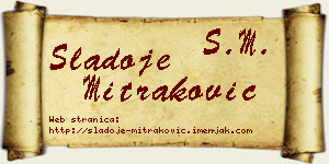 Sladoje Mitraković vizit kartica
